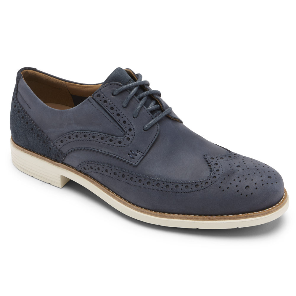 ロック ポート スニーカー メンズ 青 - Total Motion クラシック Dress Wingtip - BGA461835